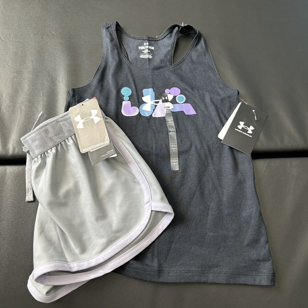 NWT Under Armour Athletic Set Girls Youth Size Small